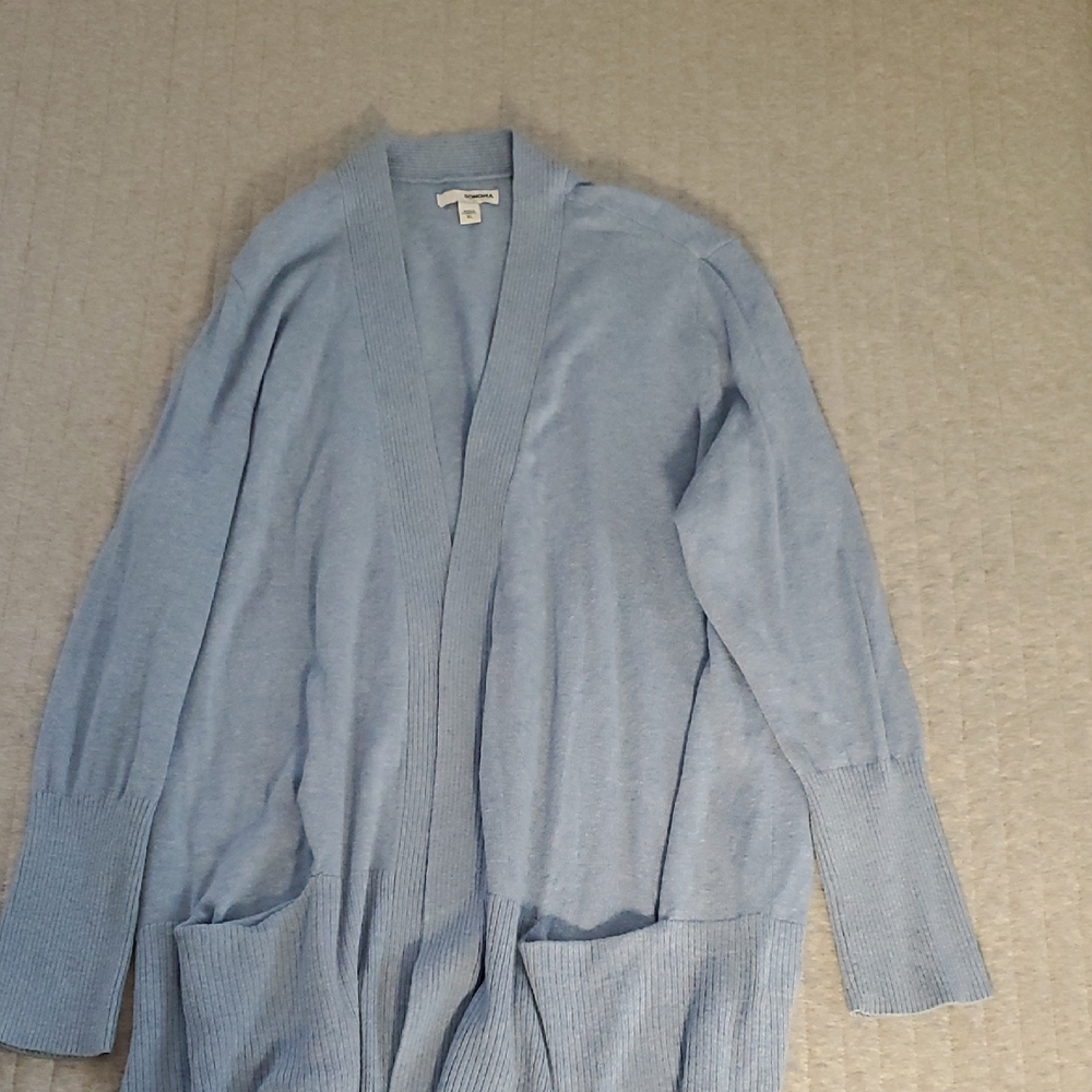 Sonoma Women's Sky Blue Cardigan Sweater
